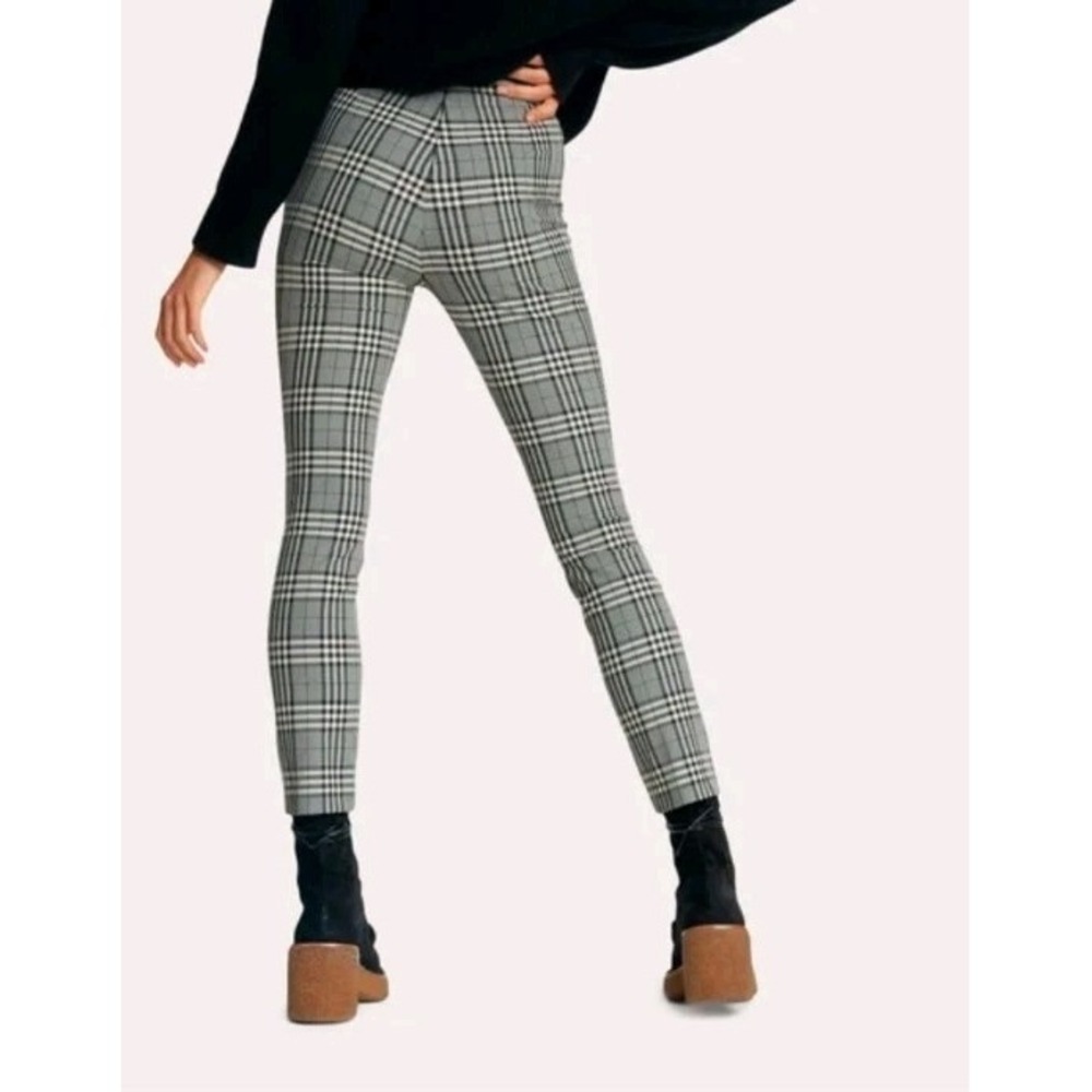 NWT Rag & Bone 6  Skinny  Stretch Black White Plaid Simone Check Pant $325